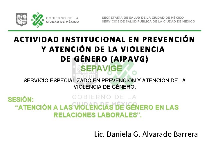 ACTIVIDAD INSTITUCIONAL EN PREVENCIN Y ATENCIN DE LA