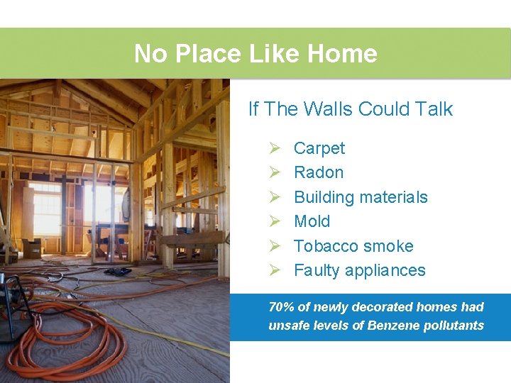 No Place Like Home If The Walls Could Talk Ø Ø Ø Carpet Radon