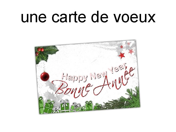 une carte de voeux 