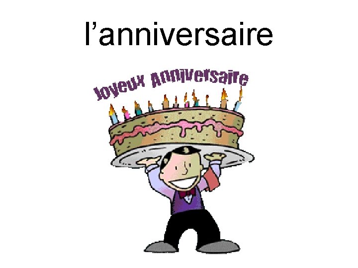 l’anniversaire 