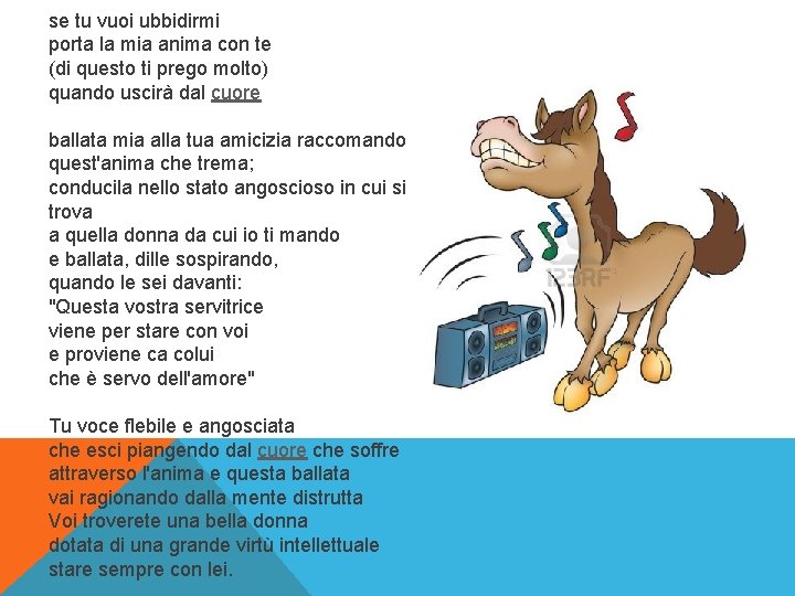 se tu vuoi ubbidirmi porta la mia anima con te (di questo ti prego