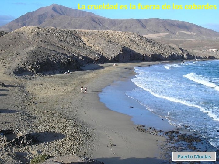 La crueldad es la fuerza de los cobardes Puerto Muelas 
