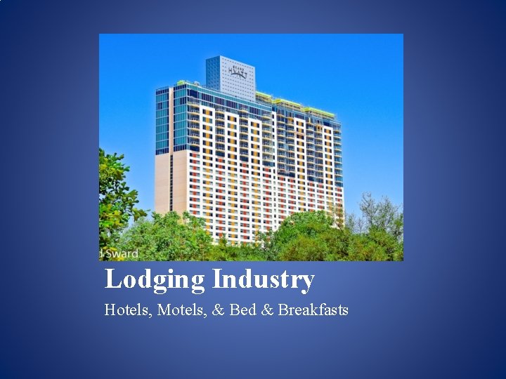 Lodging Industry Hotels, Motels, & Bed & Breakfasts 