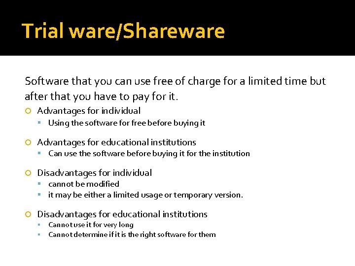 Trialware Content Generator Software Licenses and Multi choice quiz