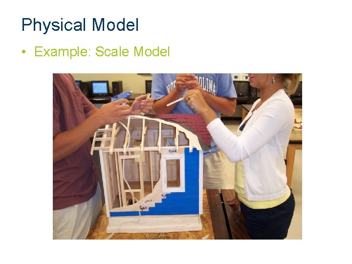 Modeling Modeling The act of representing designs or
