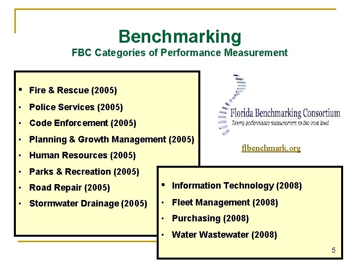 The Florida Benchmarking Consortium Making Performance Measurement ...