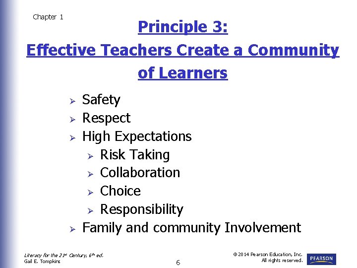 Chapter 1 8 Principles of Balanced Literacy Instruction