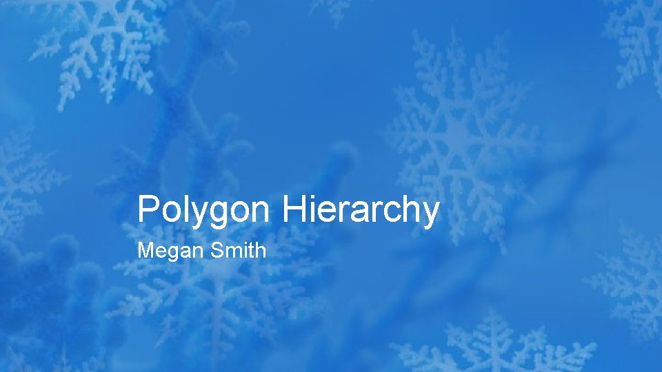 Polygon Hierarchy Megan Smith 