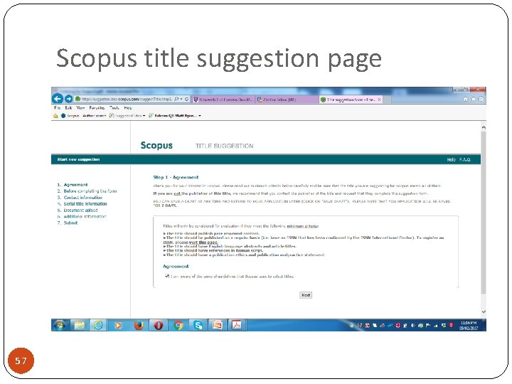 Scopus title suggestion page 57 