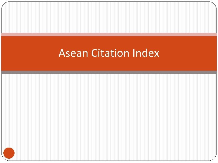 Asean Citation Index 