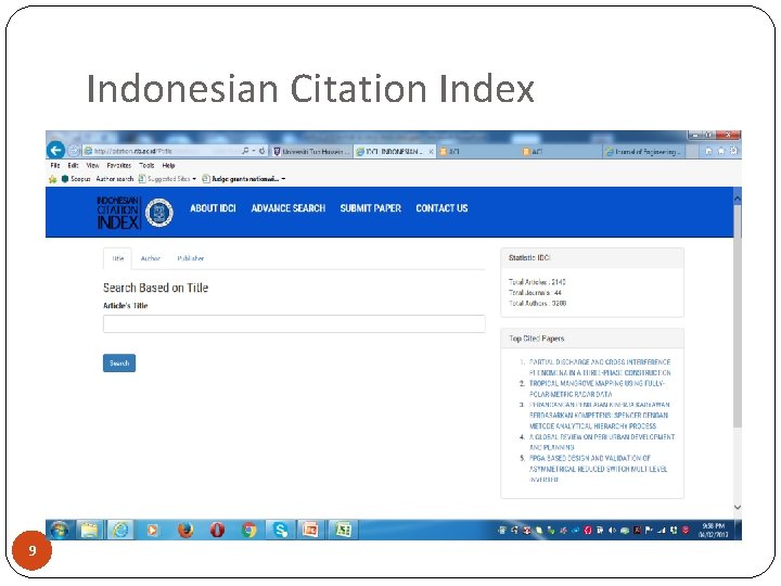 Indonesian Citation Index 9 