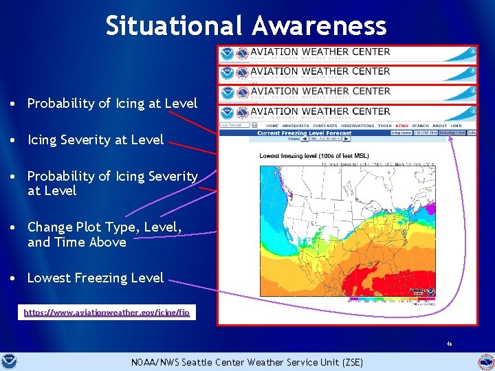 Situational Awareness • Probability of Icing at Level • Icing Severity at Level •