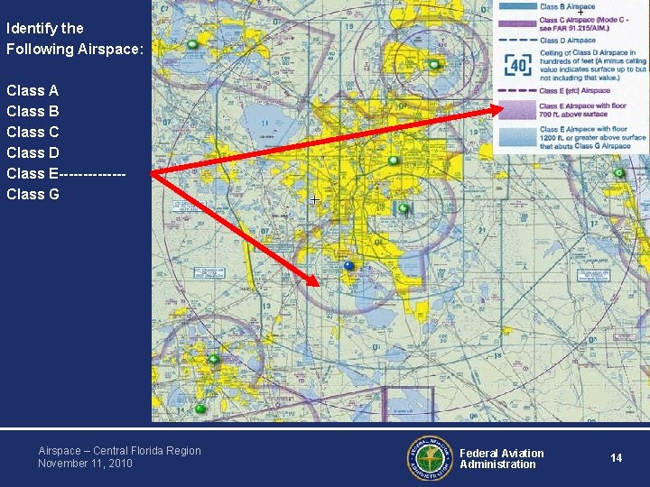 Identify the Following Airspace: Class A Class B Class C Class D Class E-------Class Identify the Following Airspace: Class A Class B Class C Class D Class E-------Class