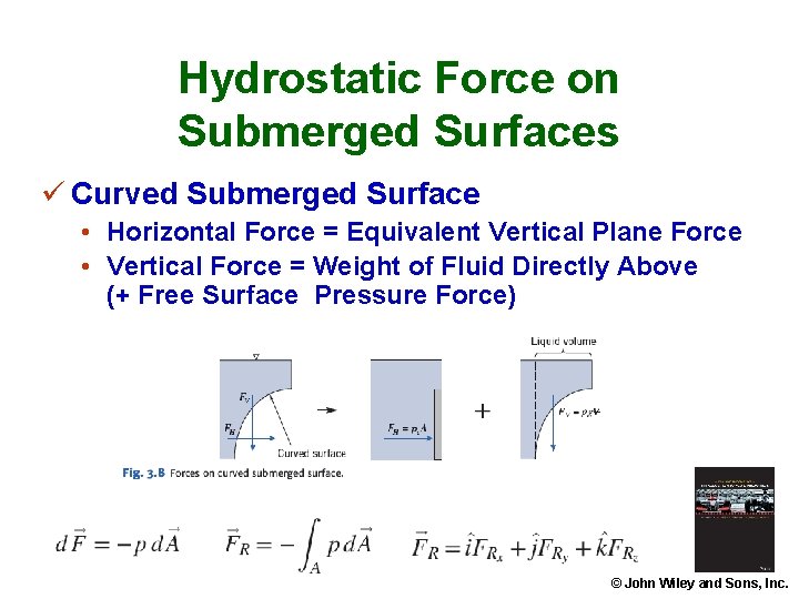 Hydrostatic Force on Submerged Surfaces ü Curved Submerged Surface • Horizontal Force = Equivalent Hydrostatic Force on Submerged Surfaces ü Curved Submerged Surface • Horizontal Force = Equivalent
