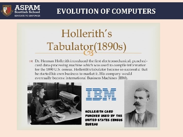 EVOLUTION OF COMPUTERS 