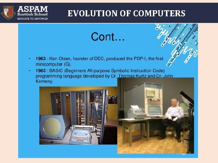 EVOLUTION OF COMPUTERS 