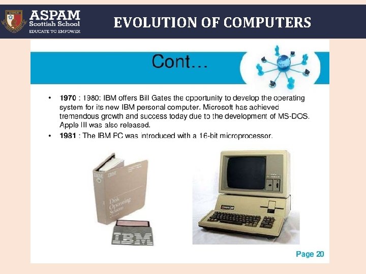 EVOLUTION OF COMPUTERS 