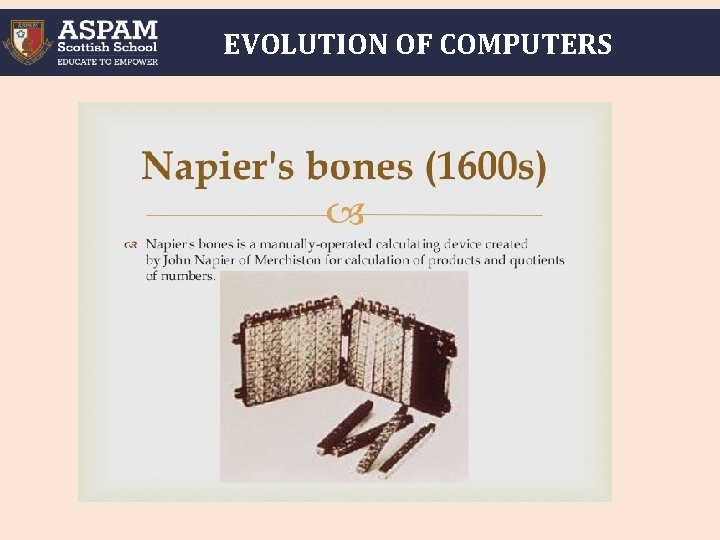 EVOLUTION OF COMPUTERS 