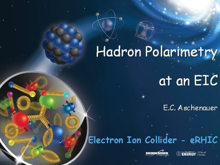 Hadron Polarimetry at an EIC E. C. Aschenauer Electron Ion Collider - e. RHIC
