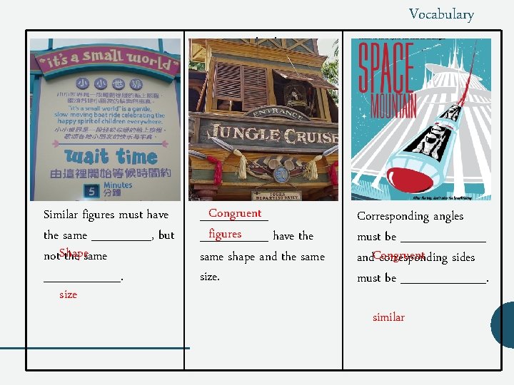 Vocabulary A triangle has a vertices A(2, 2), B(-1, 1), and C(0, 2). The