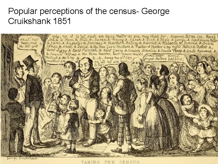 Popular perceptions of the census- George Cruikshank 1851 