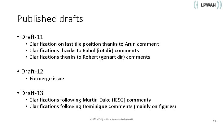 Published drafts • Draft-11 • Clarification on last tile position thanks to Arun comment