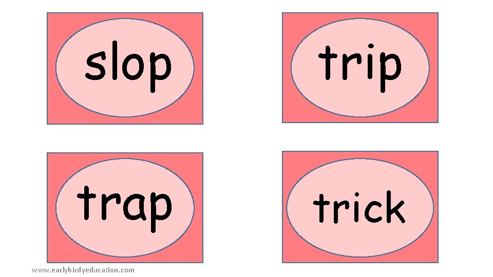 slop trip trap trick www. earlybirdyeducation. com 