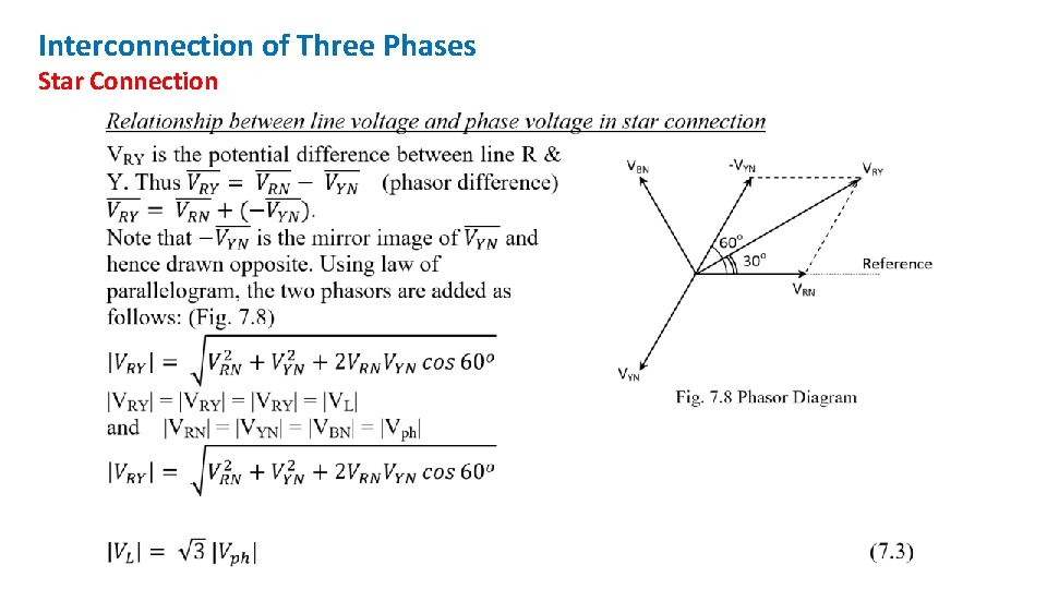 Interconnection of Three Phases Star Connection 