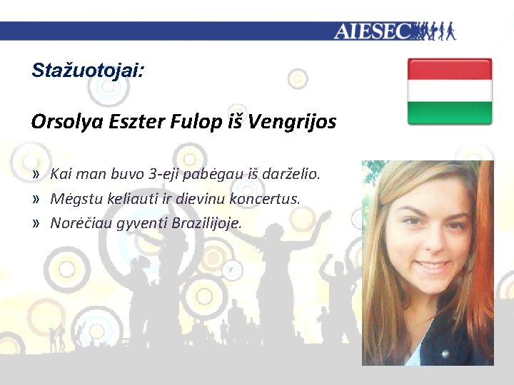 Stažuotojai: Orsolya Eszter Fulop iš Vengrijos » Kai man buvo 3 -eji pabėgau iš