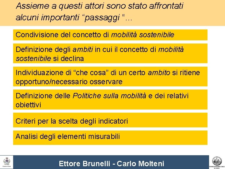 Assieme a questi attori sono stato affrontati alcuni importanti “passaggi “… Condivisione del concetto