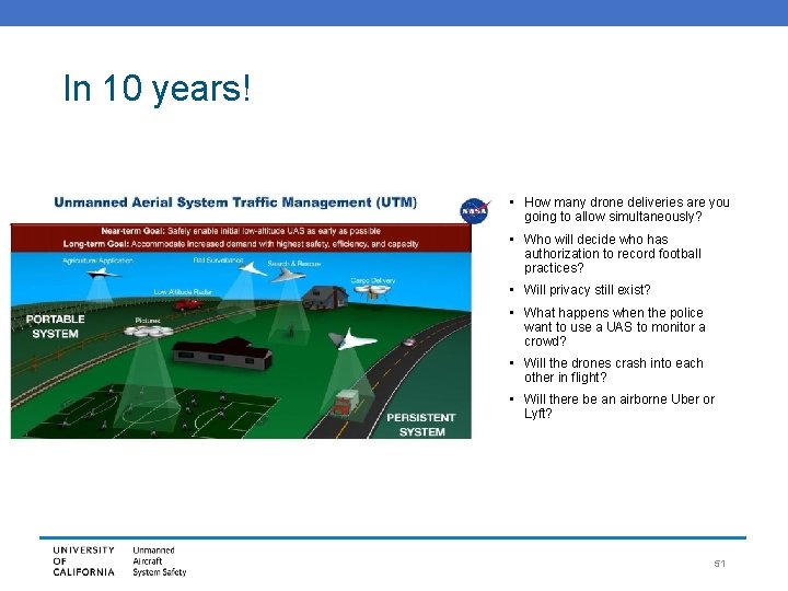 In 10 years! • How many drone deliveries are you going to allow simultaneously?