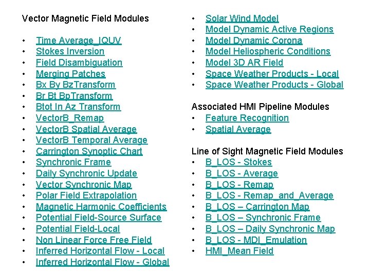 Vector Magnetic Field Modules • • • • • • Time Average_IQUV Stokes Inversion