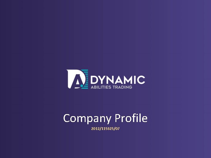 Company Profile 2012/115625/07 