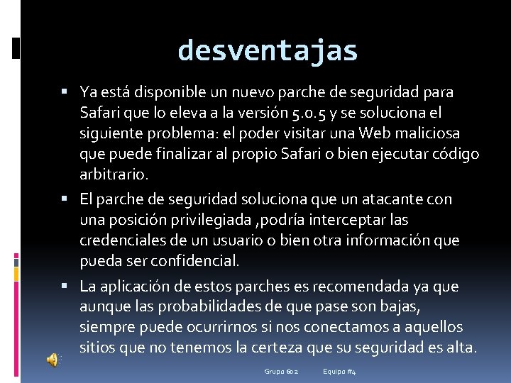 desventajas Ya está disponible un nuevo parche de seguridad para Safari que lo eleva