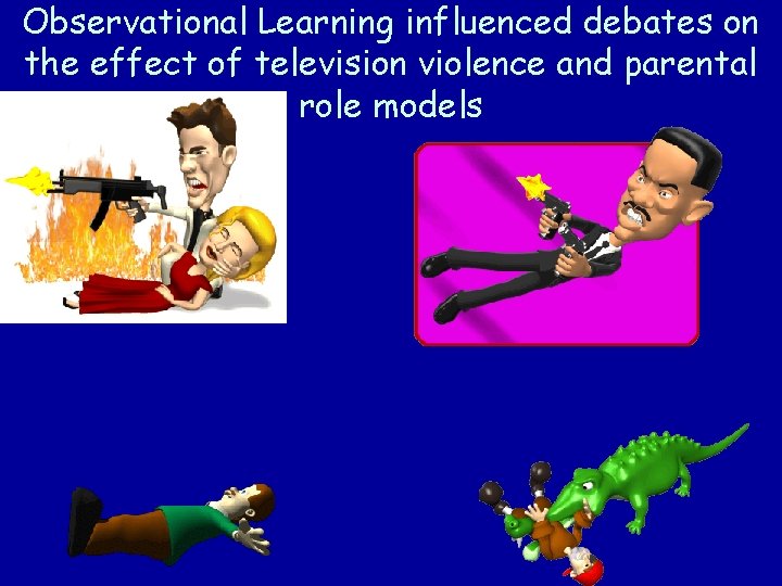 Observational Learning influenced debates on the effect of television violence and parental role models