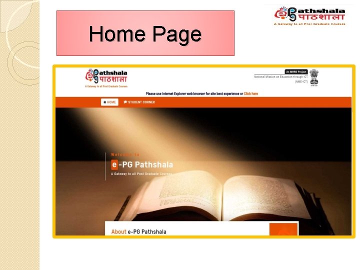 EPG pathshala A gateway to all post graduate