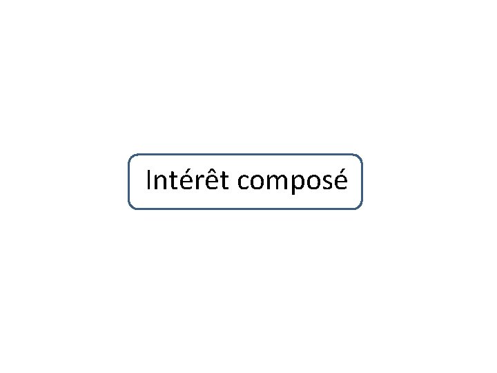 Intérêt composé 