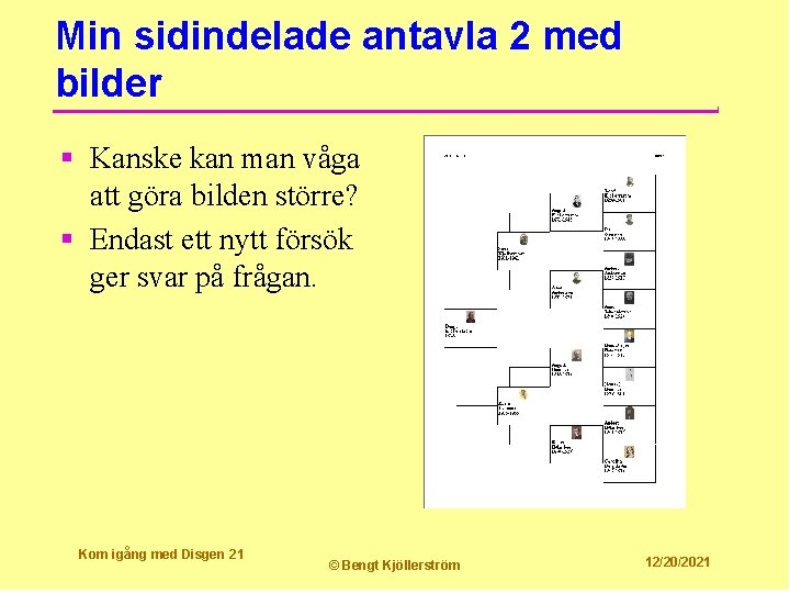 Min sidindelade antavla 2 med bilder § Kanske kan man våga att göra bilden