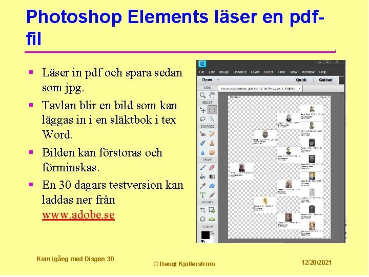Photoshop Elements läser en pdffil § Läser in pdf och spara sedan som jpg.