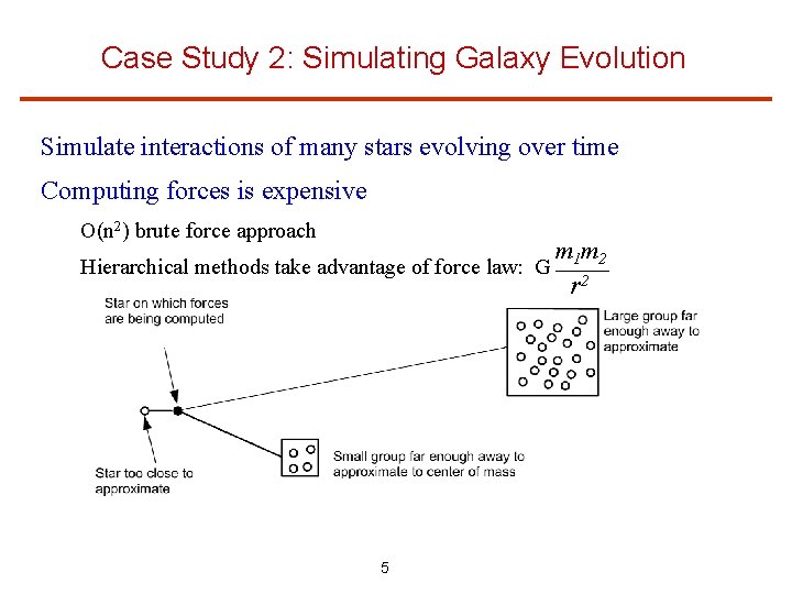 Case Study 2: Simulating Galaxy Evolution Simulate interactions of many stars evolving over time