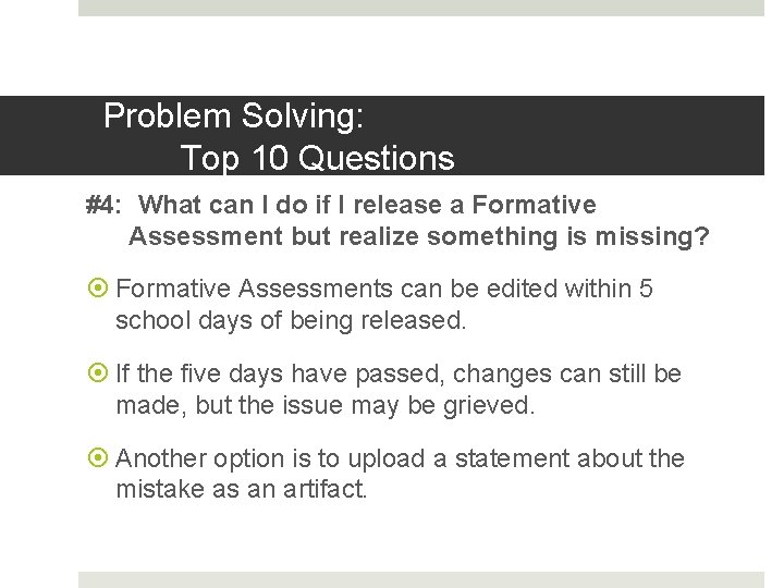 Problem Solving: Top 10 Questions #4: What can I do if I release a