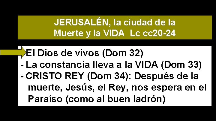 JERUSALÉN, la ciudad de la Muerte y la VIDA Lc cc 20 -24 -