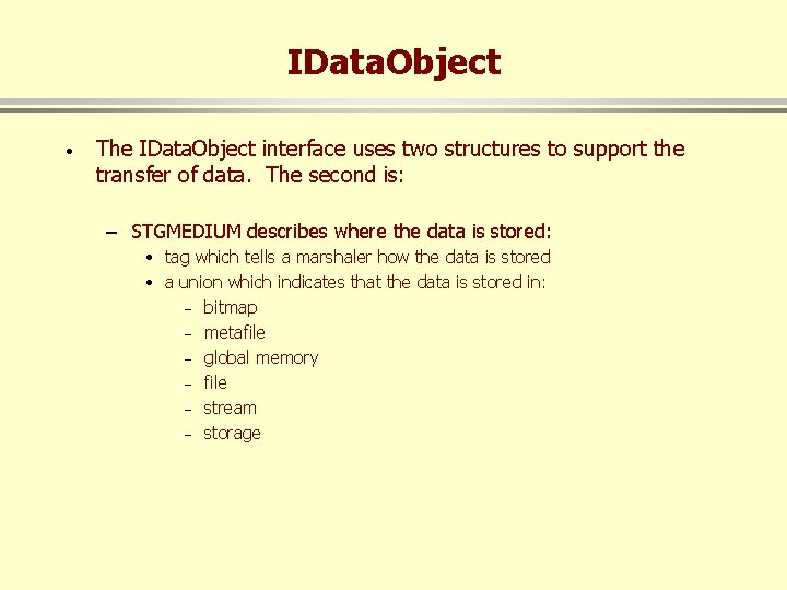 Uniform Data Transfer and Connectable Objects On the