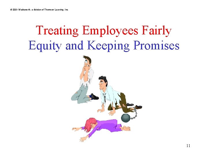 © 2001 Wadsworth, a division of Thomson Learning, Inc Treating Employees Fairly Equity and
