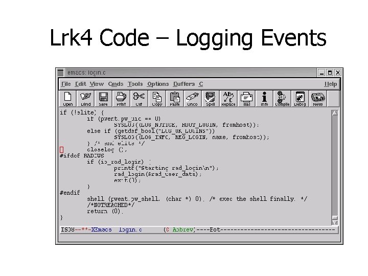 Lrk 4 Code – Logging Events 