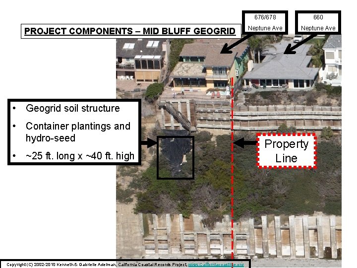 PROJECT COMPONENTS – MID BLUFF GEOGRID 676/678 660 Neptune Ave • Geogrid soil structure