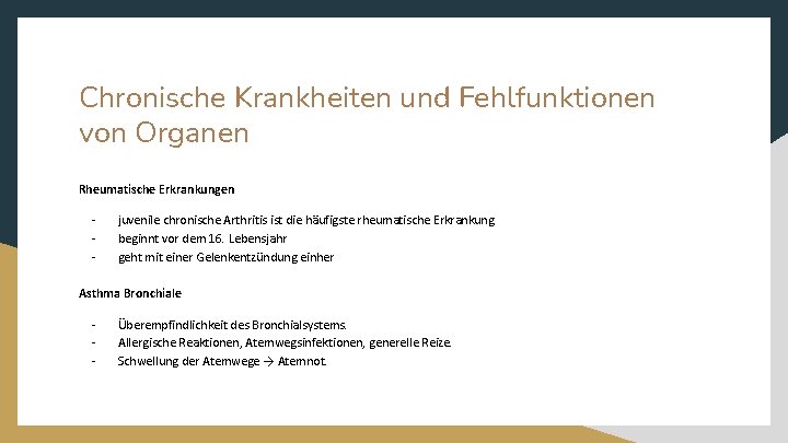 Chronische Krankheiten und Fehlfunktionen von Organen Rheumatische Erkrankungen - juvenile chronische Arthritis ist die