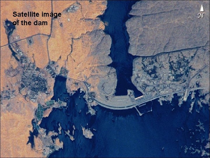 Satellite image of the dam 