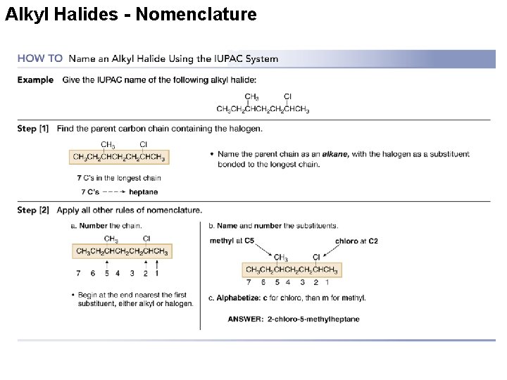 Alkyl Halides - Nomenclature 