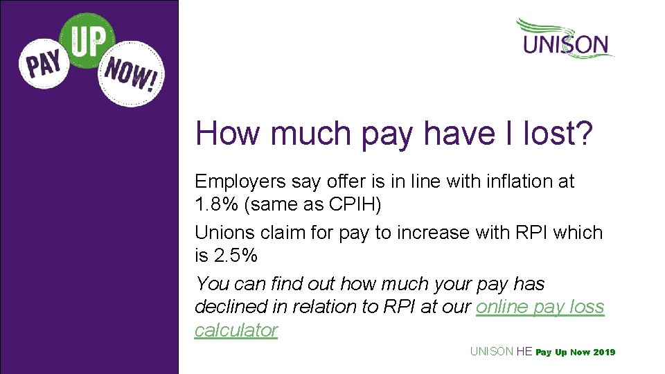 How much pay have I lost? Employers say offer is in line with inflation